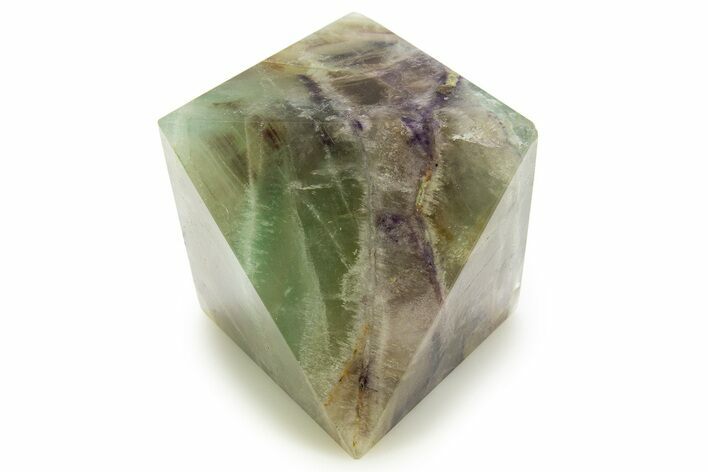 Polished Colorful Fluorite Octahedron - China #331774